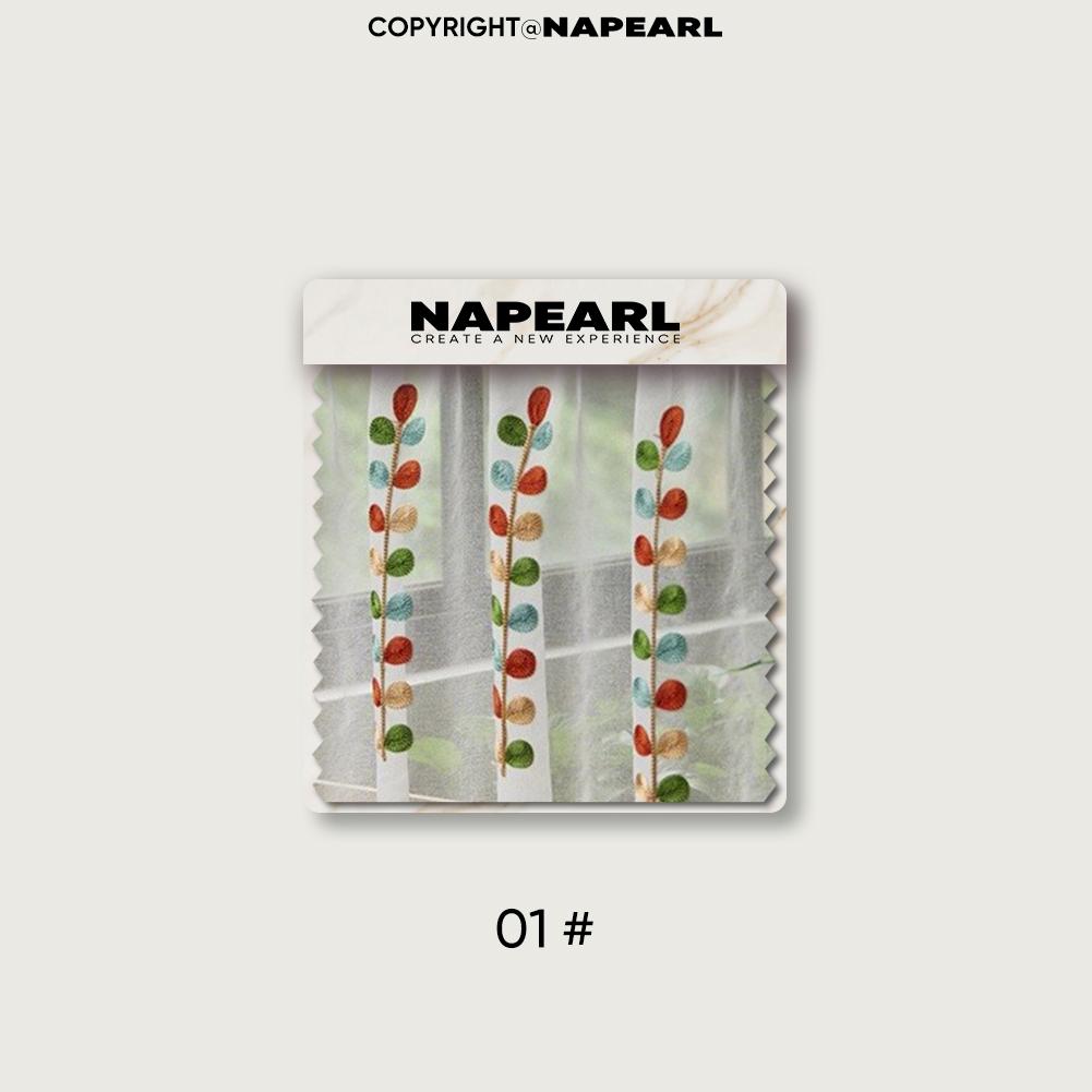 

1 шт. NAPEARL Однотонная вышивка Короткая штора с кисточками Край Разделительная штора для кухни Гостиной Спальни Шкафа Домашний декор W150cm x L60cm