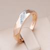 Luxury Natural Zircon Bride Wedding Rings For Women  Rose Gold  Color Mix Unique Design Fine Daily Jewelry