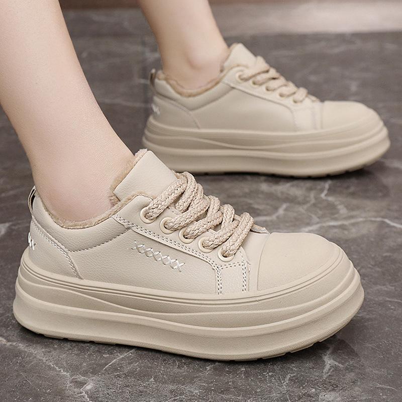 Autumn and winter short velvet warm thick baseplate shoes women's shoes commuting casual sports shoes work shoes