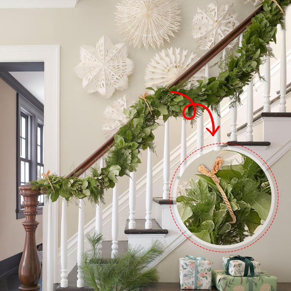 Christmas Garland Ties, Reusable And Flexible Xmas Garlands Wreath Tie For Banister Railing Stairs Tree Home Holiday Decoration Craft Wrapping