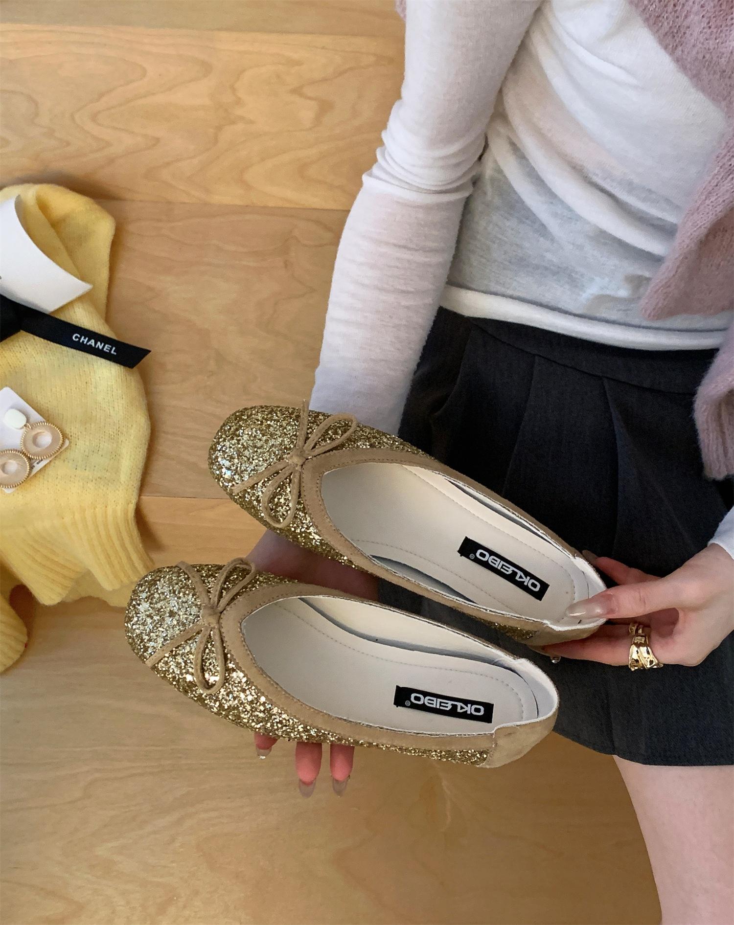 Women s Square Toe Flat French Style Pumps - Fashionable Footwear 35