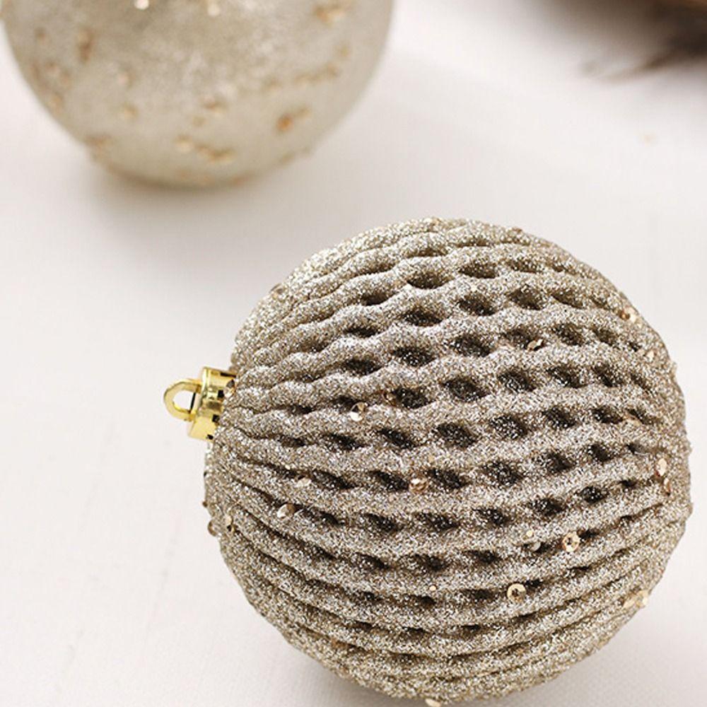 12pcs Plastic Painted Christmas Ball Gift Box 8cm Christmas Tree Pendant  Hotel Office
