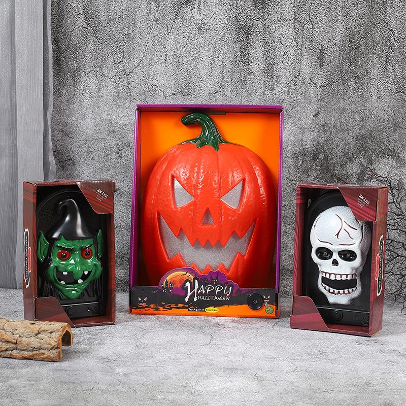 Halloween Kürbis Türklingel Spukhaus Gruselige Elektrische Türklingel Skelett Kostüm Requisiten Party Dekoration Artikel