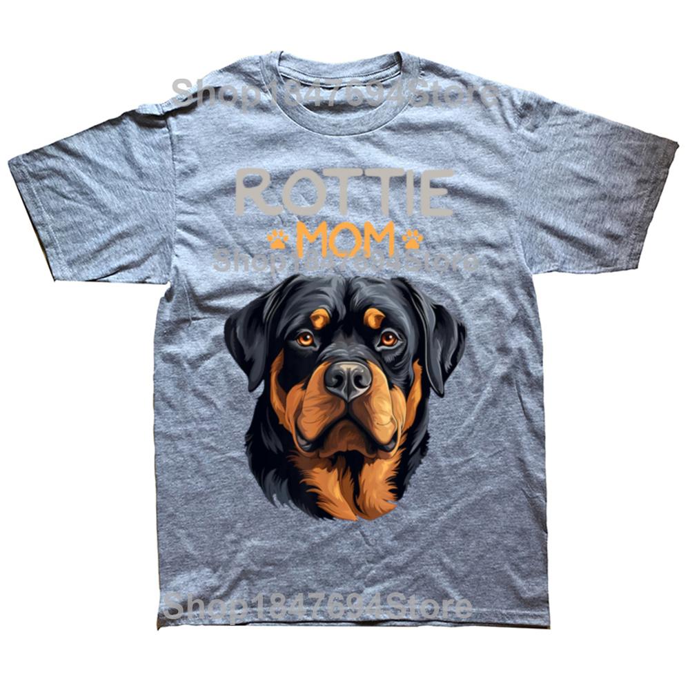 Rottweiler Mom Novelty Rottie Dog T Shirt Oversize Printed Casual Tee shirt Casual Short Sleeve Vintage Couples TShirt