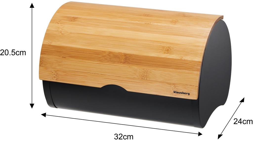 Chlebak stalowy 32cm pojemnik na chleb pieczywo KLAUSBERG KB-7711