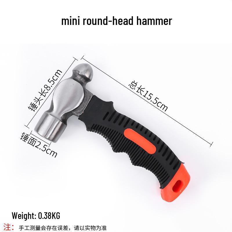 Carbon Steel Claw Hammer with Fiber, Wood & Rubber-Coated Iron Handles