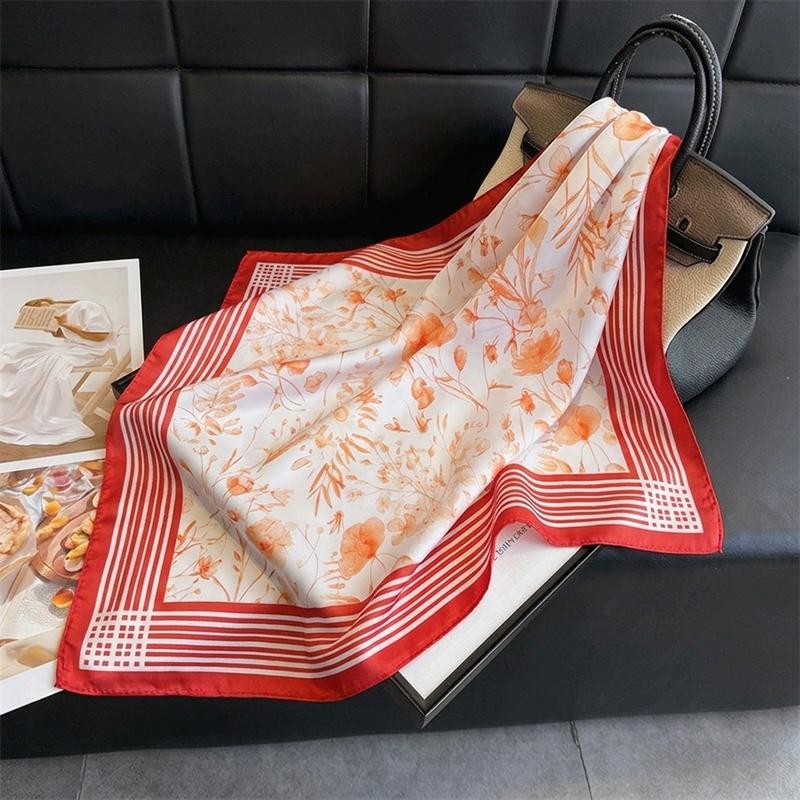 Luxury Scarf Shawl Turban Hijab Print Female Square Headscarf Bandana Neckerchief Headband Windproof Handkerchief Fashion Wraps