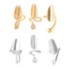 Nail Ring Lightweight Adjustable Size Mirror Metal Surface Non-Falling Off Nail Art Jewelry with Cubic Zirconia Fingertip Jewelry
