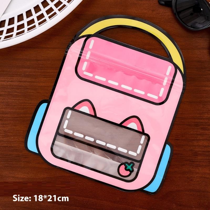 5 Stück Cartoon Geschenktasche Vliesstoff Snacktüte Gastgeschenke Süßigkeiten Kekse Verpackung Handtasche Niedliche Festival Tragetasche für Party