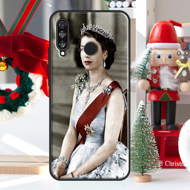 England Queen Elizabeth II For Huawei Nova 12i 11i 8i 12s Y73 Y72 Y61 Y91 Y90 Y70 Y60 9 10 SE P60 Pro P30 P40 Lite Case