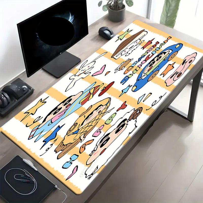 Crayon Shin Baskılı Mouse Pad, Kaymaz Masaüstü klavye Matı, PC Dizüstü Oyun Çalışma Günlük Kullanım için, Havalı Festival Sürpriz Hediye