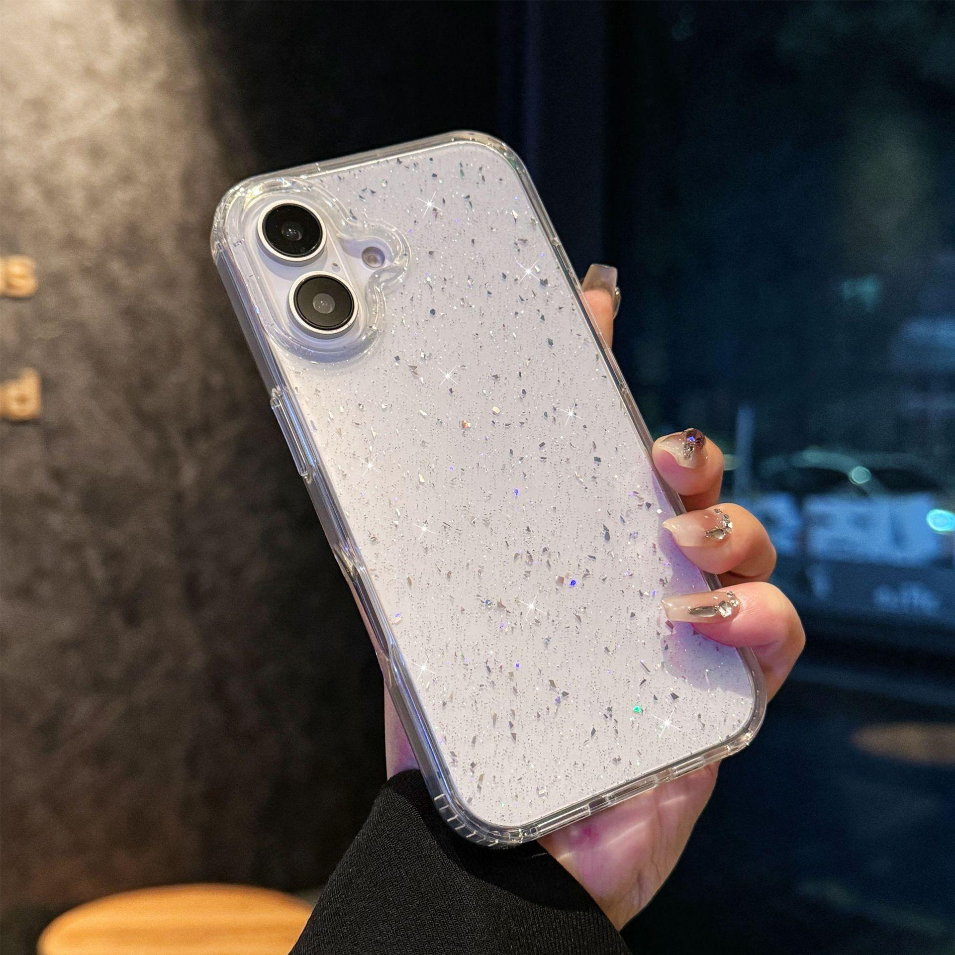 

Лазерные блестки подходят для чехлов для телефонов Apple 16E, iPhone 15 Pro Max и магнитных Samsung S25u Samsung Galaxy S25 edge