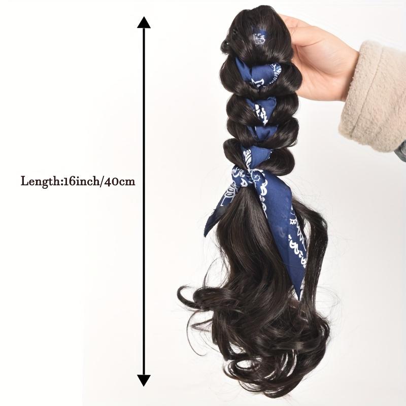 Synthetisches Langes Gewelltes Pferdeschwanz-Haarteil Band-Klammer-Clip Pferdeschwanz für Frauen Hitzebeständiger Pony-Tail-Clip Kunsthaar