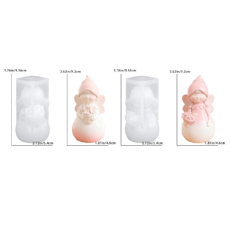 Bouquet Girl Candle Mold,Girl Candle Silicone Mold for Candle Making,Diys Resin Crafts Mold for Aromatherapys Candle