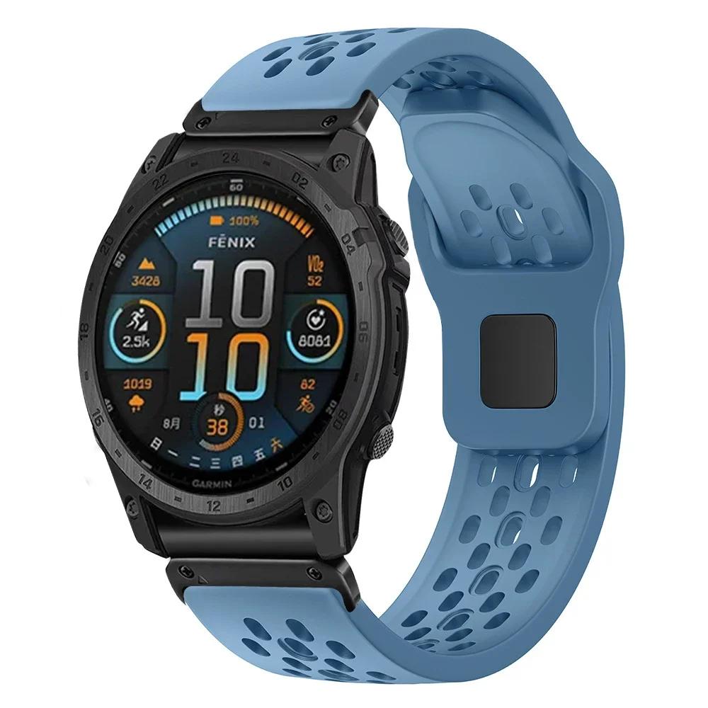 20 22 26mm For Garmin Fenix 8 51mm 7X 7 Pro Fenix 6X 6 5X 5Plus Tactix 7 Quick Fit Sports Silicone Band Forerunner 965 945 Strap