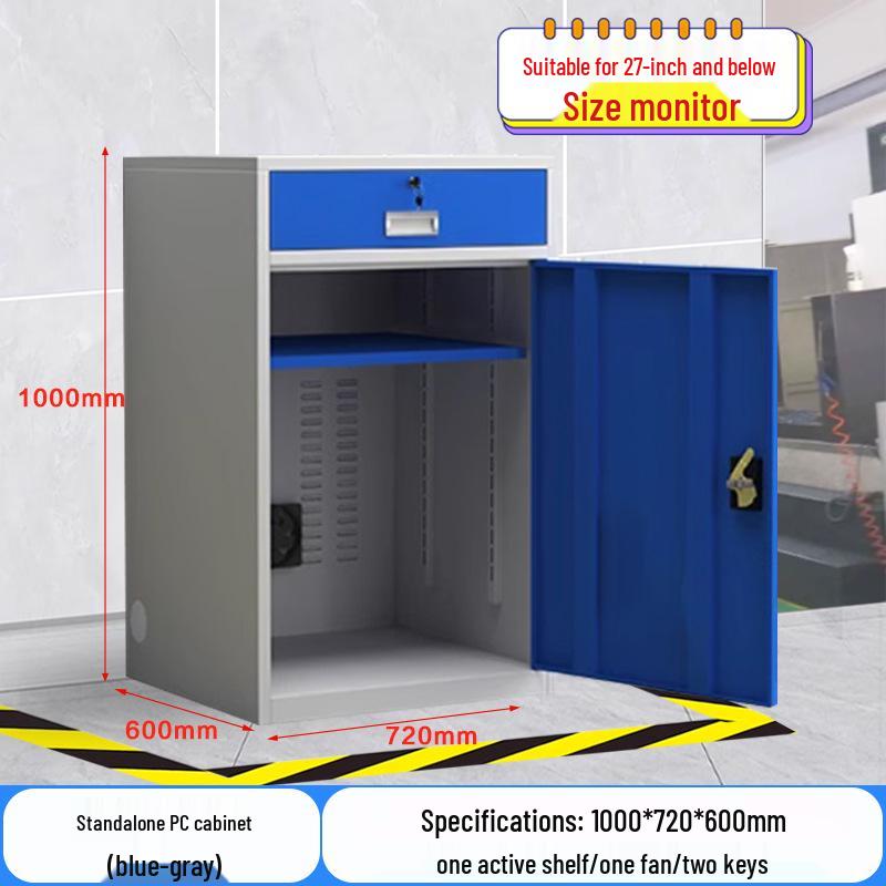 Durable Moisture-Proof Movable Industrial PC Cabinet for CNC Workshop
