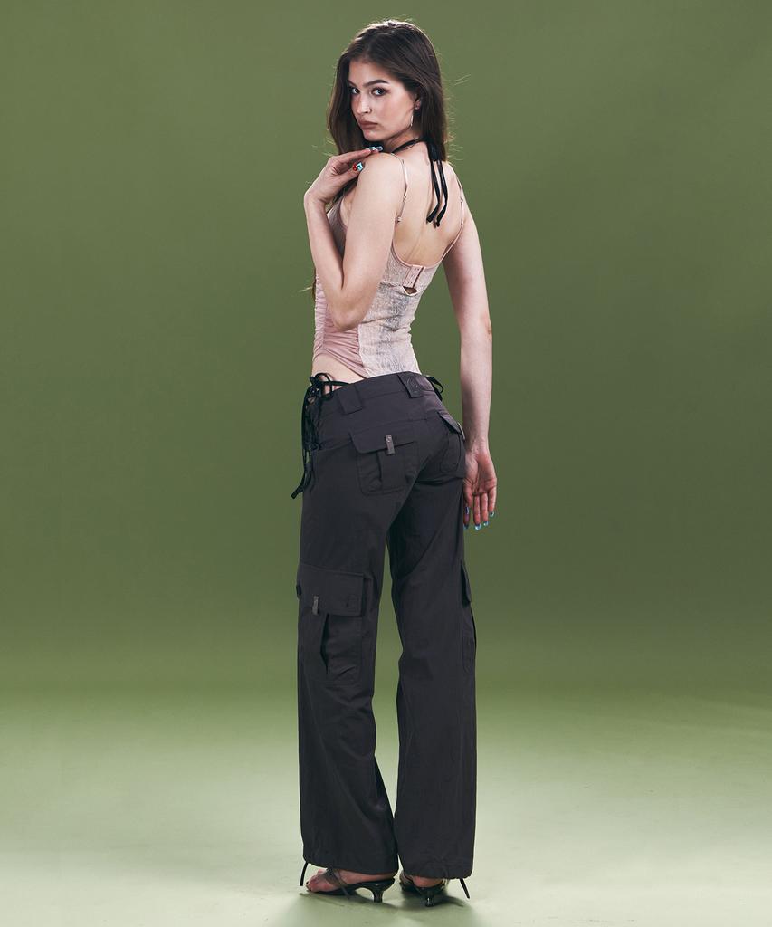 Peullijeunopallou Ethan Pocket Cargo Pants (Charcoal)