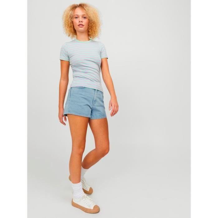 Short femme - Jack &amp; Jones - Azul denim - 99% coton - 1% élasthanne - Confort optimal