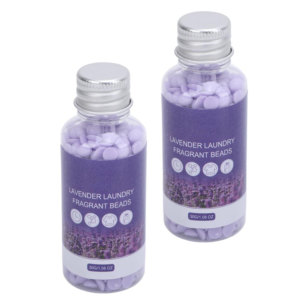 2 Pcs Laundry Scent Booster Beads Lavender Fragrance Lasting 12 Weeks Washer Scent Beads 30g 1.1 Oz