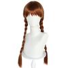 Disney Frozen Princess Anna Cosplay Wig With Double Braid And Bangs For Costume Parties