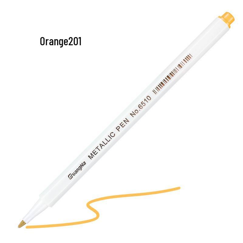 Guangna 6510 Metallic Signature Pen - Hard Tip Watercolor & Outline Pen for Drawing & Design