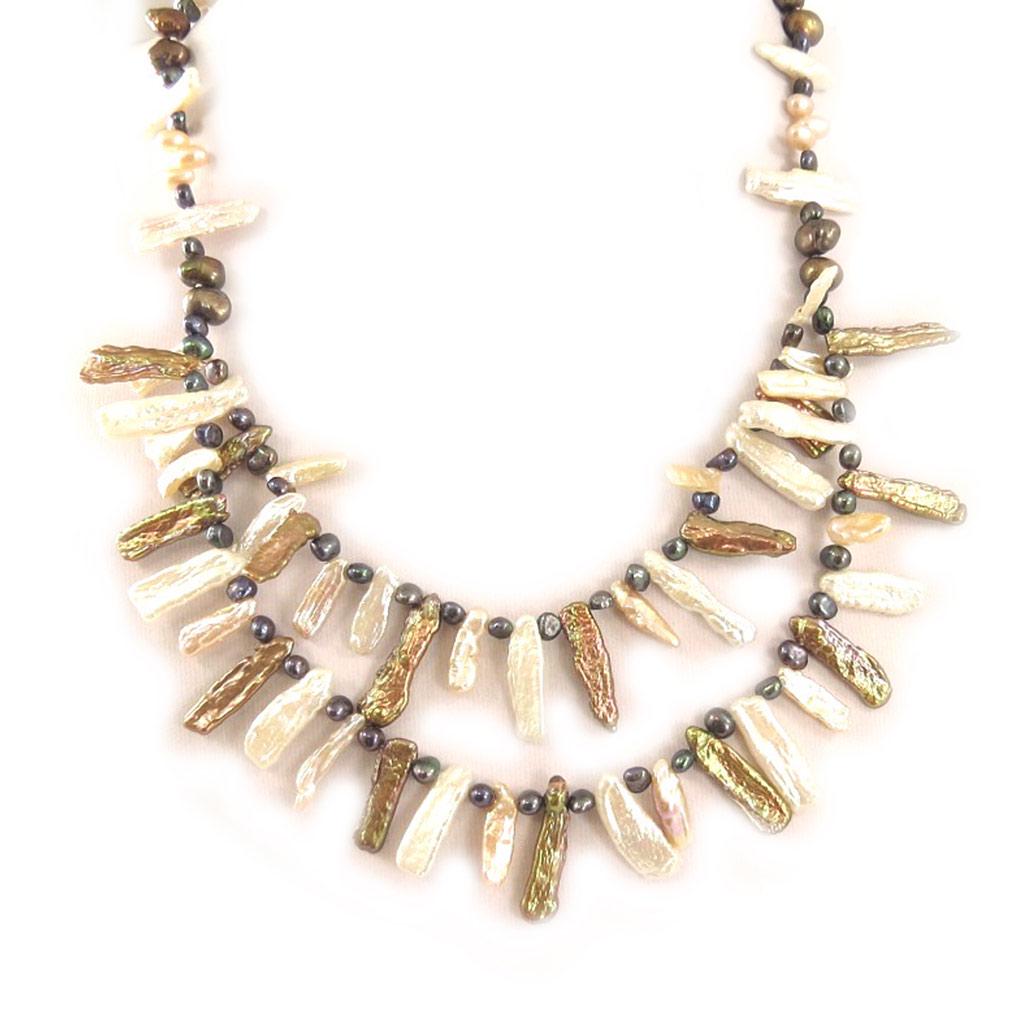 Les Trésors De Lily [C9006] - Collier 'Minéralia' Marron Ivoire