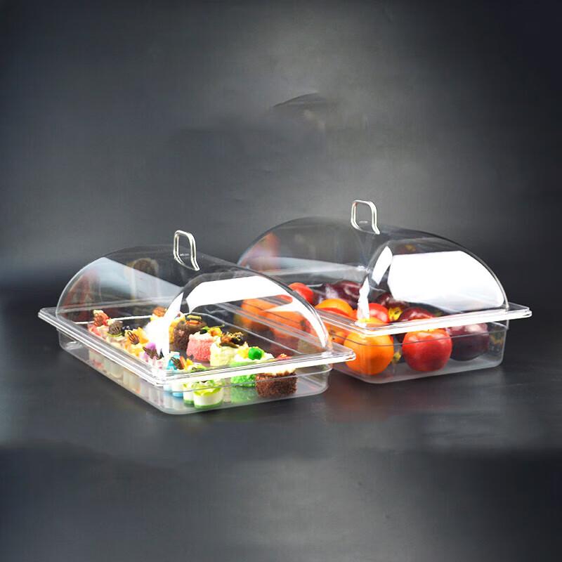 Transparent Rectangular Food Storage & Display Box with Lid