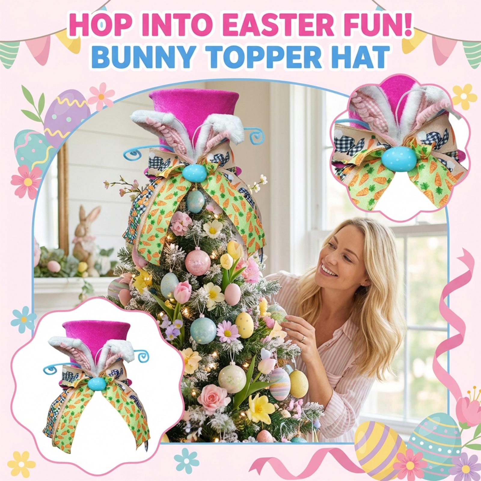 

Easter Decorations: Op Hat, Bow Tie, Tree Topper Star, Festive Atmosphere, Tree Decoration Props. One Size