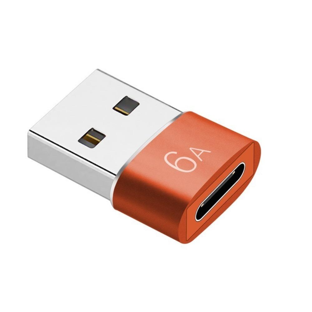 

New 6A Charger Converter Male to female Data Transmission OTG Adapter Smart Accessories Data Transfer Adapter помаранчевий