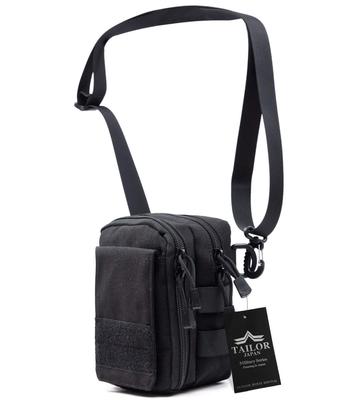 TAILOR JAPAN Tactical Airsoft Military Outdoor Solo 1000D MOLLE Compatible Pouch, Pouch, Pouch, Multi-Function Pouch, Camping, Camping, Nylon, (Black)