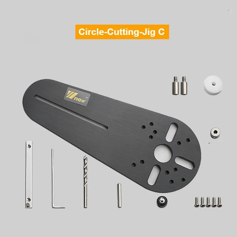 Circle Cutting Jig for Bosch Makita Electric Hand Trimmer Wood Router Circle Milling Groove DIY Tools Woodworking Milling