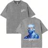 Gewaschenes Vintage Rapper Drake ICEMAN Freeze The World 2026 T-Shirt Herren Damen Mode Hip Hop Übergroße T-Shirts Herren Streetwear