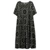 Plus Size Loose Floral Print Midi Dress for Women Spring Autumn Summer Casual Vintage Elegant Dresses Holiday Dress