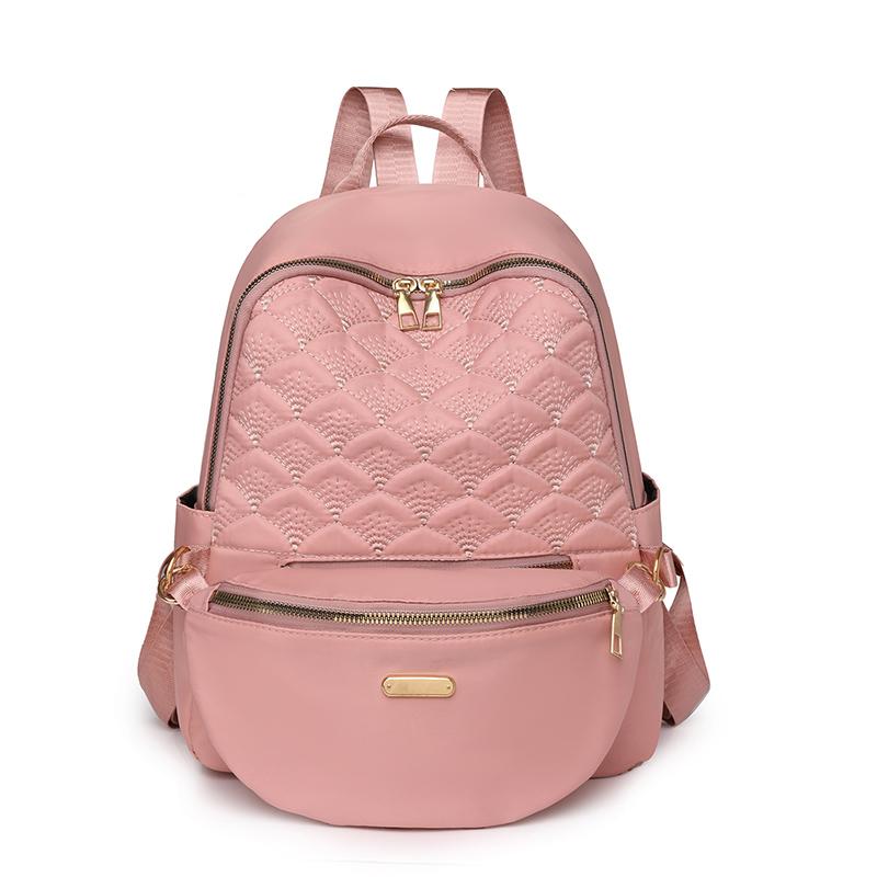 Ромбовидный рюкзак Женская сумка через плечо с буквенным принтом Дорожный рюкзак синий — фото 23