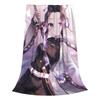 Demon Slayer Kochou Shinobu Blanket Flannel Summer Kimetsu No Yaiba Kamado Nezuko Soft Throw Blanket for Bedding Couch Quilt