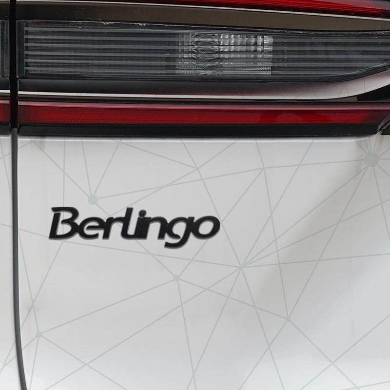 3D Auto Metal For Citroen Berlingo Badge Camper Van K9 M XL Chrome Silver Car Rear Trunk Emblem Sticker LOGO Decor Body Styling