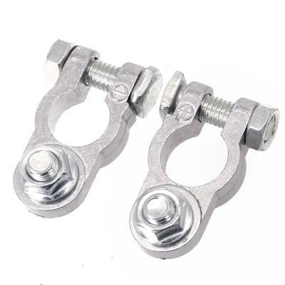 1 Pair Car Battery Terminal Wire Cable Clamps Top Quick Post Terminal Positive/Negative Electric Connector Clamps Auto Accessory