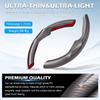 Grey Steering Wheel Cover For Tesla Model 3/Y 2016-2025 2026 Juniper/Highland | Non-Slip, Segmented, -Fit, Carbon Fiber | Model Y Juniper Accessories