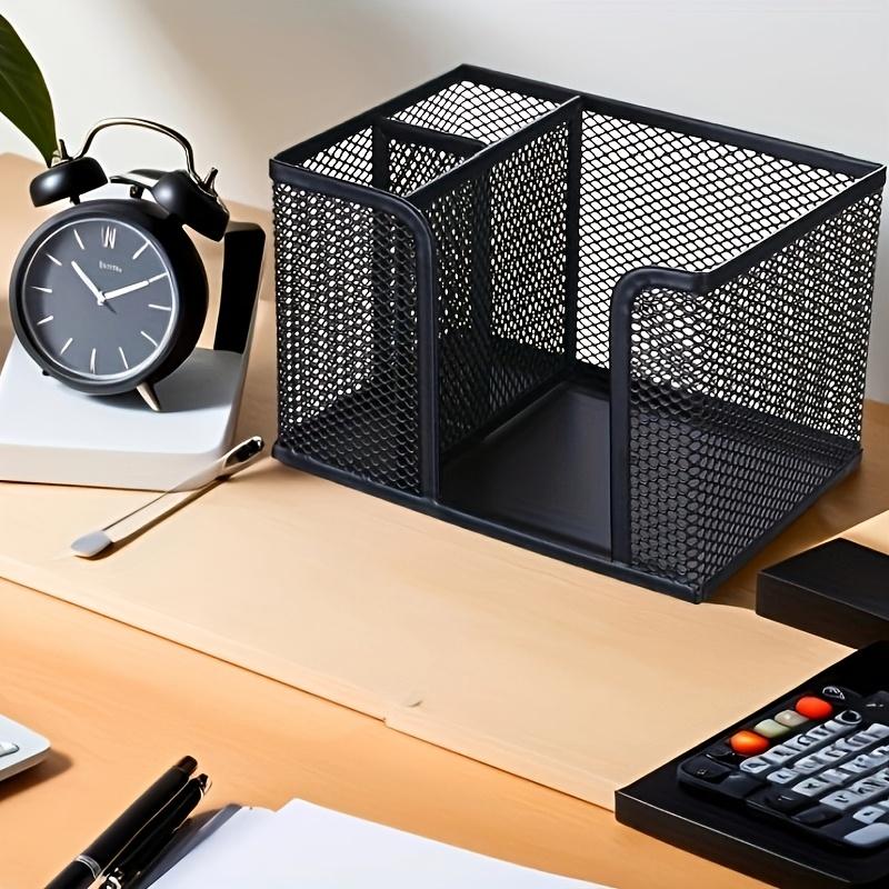 1pc Black Pen Holder Mesh Office Supplies Accessories Desk Organizer Home Office and School Pencil Organizer Makeup Storage Box