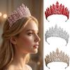 Multi Color Baroque Crystal Wedding Crown Large Size Queen Princess Headband Women Party