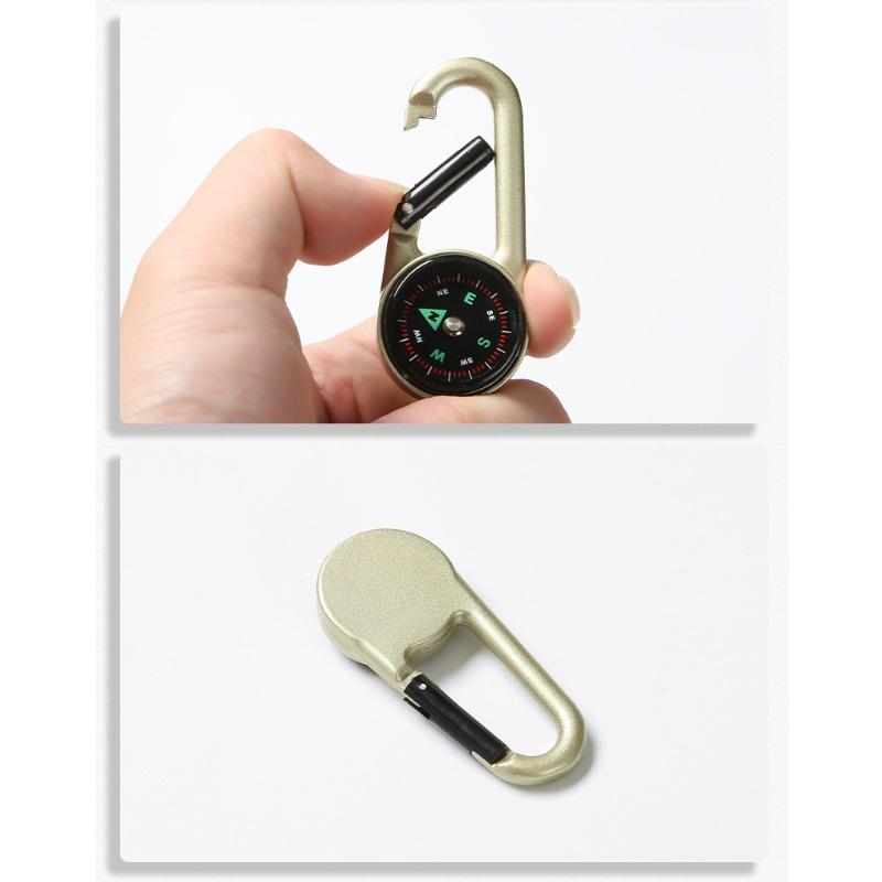 

Metal Outdoor Hiking Keychain Compass Multifunctional Outdoor Compass Gourd Buckle золотой