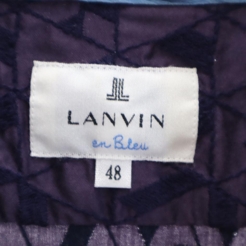 LANVIN en Bleu made in Japan Overall handle Long sleeve shirt 48 purple Men's Used