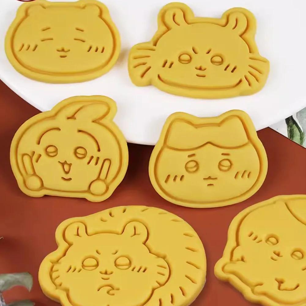 3/6Pcs 3D Cartoon Cookie Mold Anime Japanese Kawaii Biscuit Cutters Stamps Fondant Molds Chestnut Rabbit Bunny Baking Tools