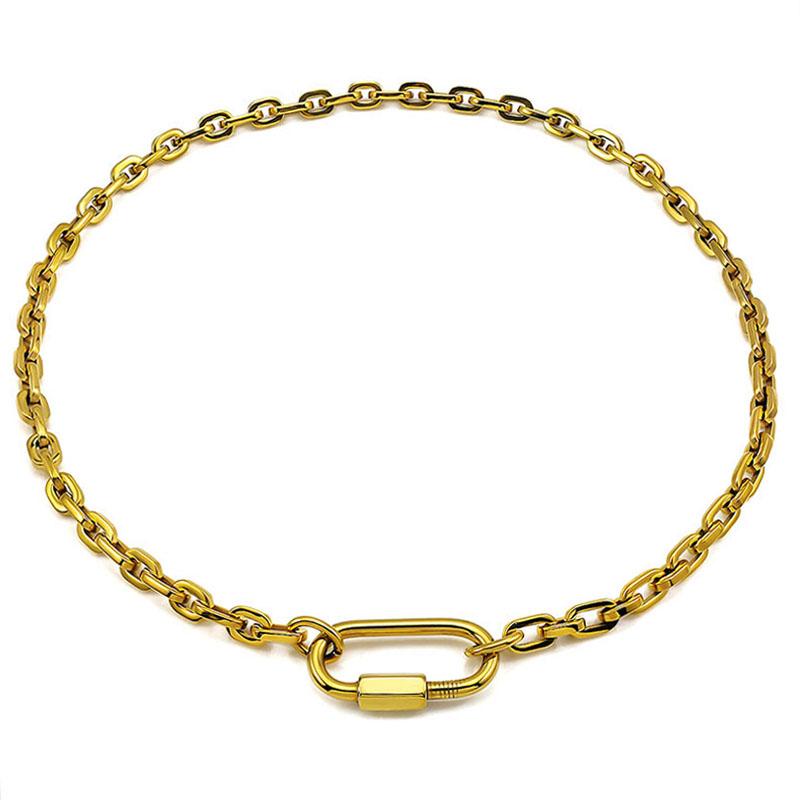 6mm Wide Small Links Lock Charm Bracelet Trendy Round Edge Corner Chain for Women Men Hand Wrist Jewelry