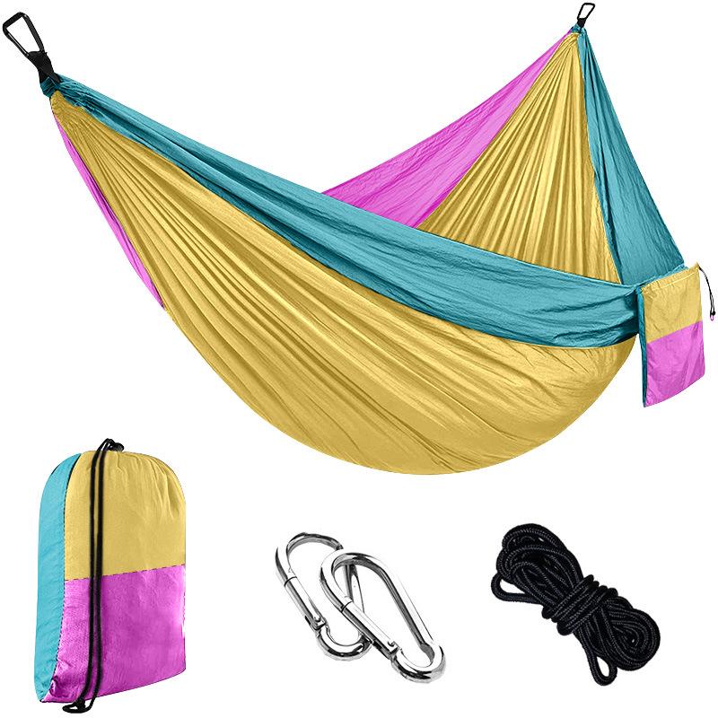 Portable Nylon Parachute Camping Hammock Swing Chair (Single/Double)
