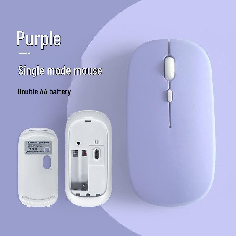 Macaron Color Dual-Mode Wireless Bluetooth Mouse for Silent Use with iPad, Phone, or Laptop