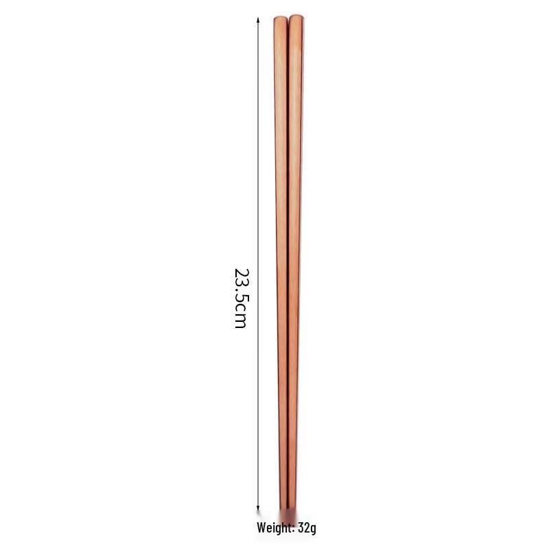 

Premium Rose Gold Square Chopsticks (3-Pair Set)