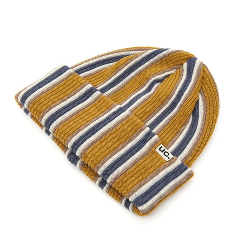 UNDERCONTROL BEANIE / VERTICAL Stripe/ MUSTARD