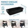 Baby Stroller Tray with Cup Holders W2 Double Sided Stroller Tray with Storage Mesh Pockets Detachable Outdoor Accessories