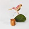 European Style Solid Wood Tabletop Ornament - Hummingbird Handmade Wood Carving Decor
